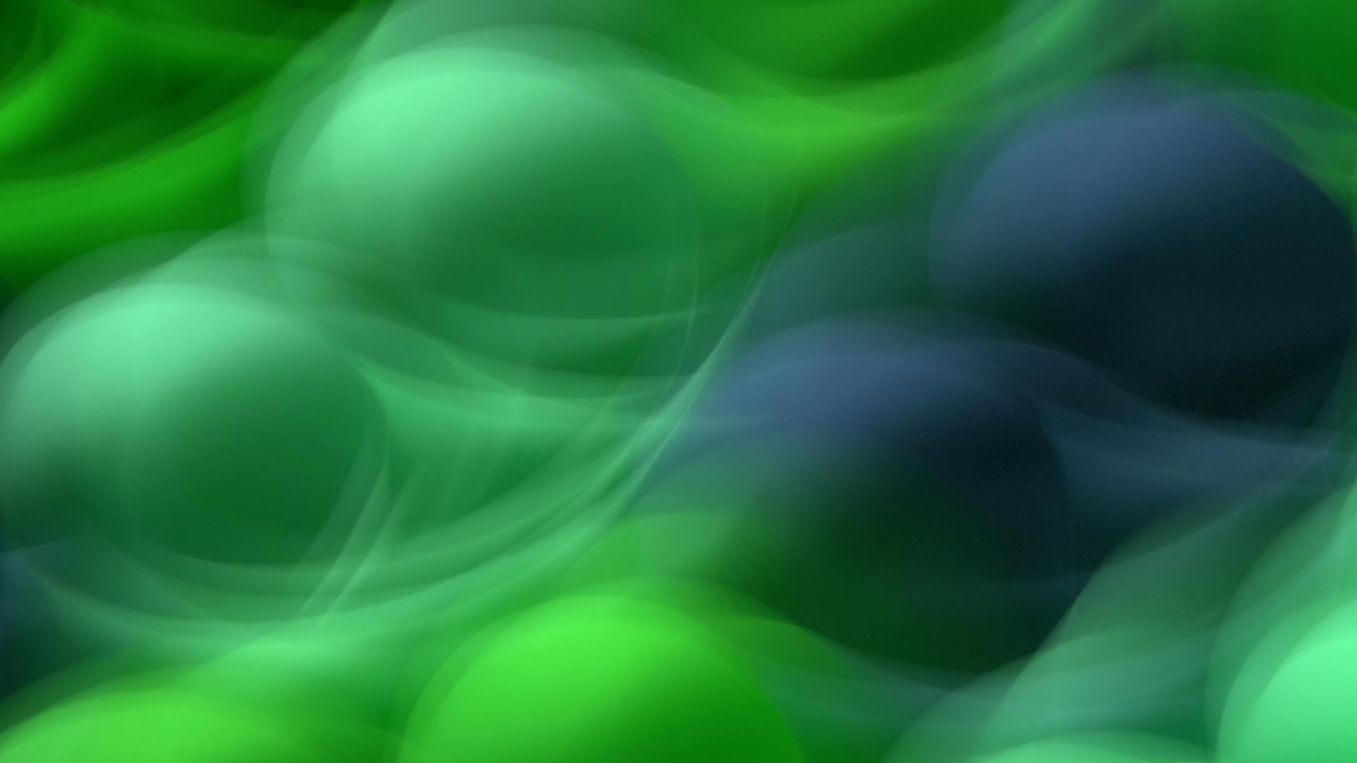 Abstract shapes suggesting fluid motion and harmony with lime green accents.